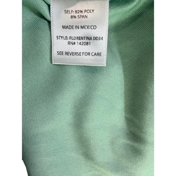 Altar’d State Green Floral Midi Dress Ruffle Sleeve V Neck No Belt - Picture 6 of 10